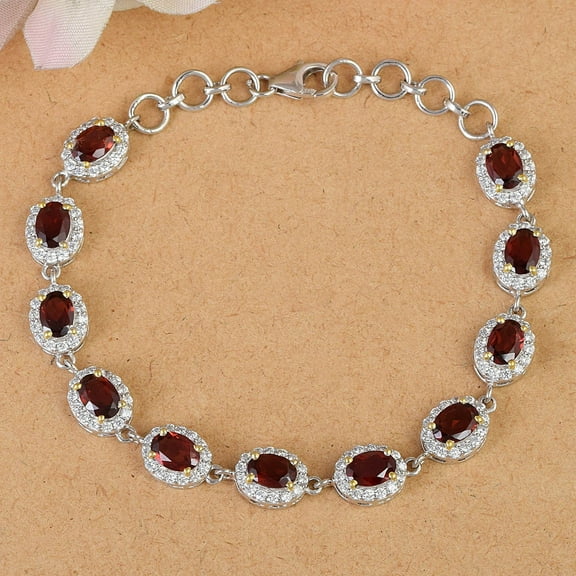 Garnet Tennis Bracelet