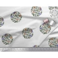 thumbnail image 3 of Soimoi Modal Satin Fabric Leaves & Floral Block Print Sewing Fabric Yard 42 Inch Wide, 3 of 3