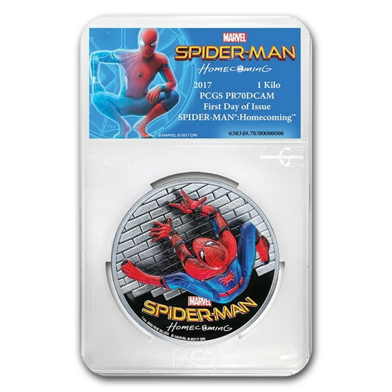 2017 1 Kilo Ag $100 SPIDERMAN™ Homecoming HR PR-70 PCGS (FD)