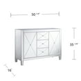 thumbnail image 3 of SEI Furniture Mirage 2 Door Mirrored Sideboard in Matte Silver, 3 of 3