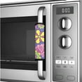 thumbnail image 4 of ZIATUBLES Hippie Flower Print Refrigerator Door Handle Wraps Set of 6 Lightweight Neoprene Kitchen Appliance Decor Replacement Sturdy Handle Covers Fit Fridge Microwave Oven, 4 of 7