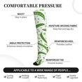 Compression Socks For Women And Men, Green Peas Print 1520mmhg High
