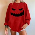 Wangxldd Halloween Pumpkin Sweater Womens Pumpkin Face Graphic Long