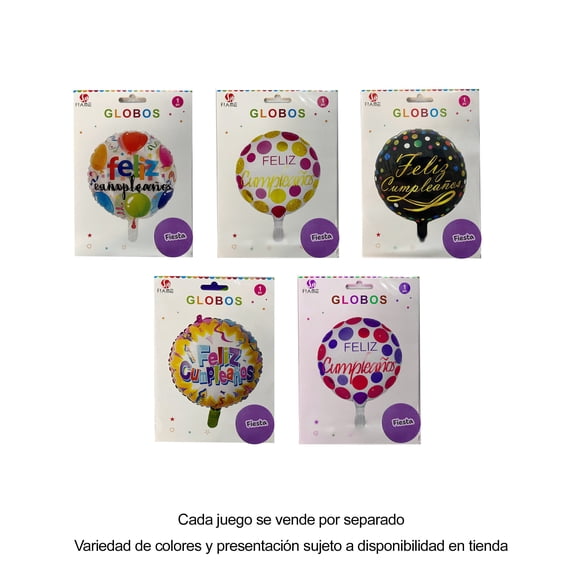 Globo Prichos Metalizado Feliz Cumpleaños Varios Modelos 1 Pieza