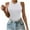 White, variant on Diufon Knit Womens Crop Tops Summer Solid Color Fringed Hem Tees Round Neck Sleeveless Tank Tops