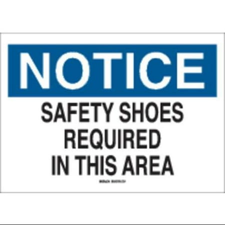 BRADY 88652 Notice Sign, 10 x 14In, BL and BK/WHT, ENG