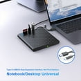 thumbnail image 3 of Lector de CD DVD Externo USB 3.0 Unidad de CD/DVD con Puertos SD/TF Grabadora de DVD Reproductor de Unidad de CD/DVD para PC PortáTil, 3 of 5