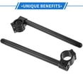 thumbnail image 3 of 1 Pair Motorcycle Handlebar, 37mm Handle Bar Universal for ATV Durable Aluminum Alloy Black, 3 of 6