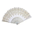 thumbnail image 3 of Bufanda de Encaje Floral Hugo 2 Piezas Abanicos Plegables Boda, 3 of 10