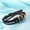 Brown Skull, variant on Leather Bracelet Brown 8.5 Inches 20MM Push button L442-Brown Button