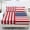 American Flag Striped, variant on Whosucclay Red Panda Floral Print Three Piece Fitted Sheet Set, Soft Touch Fitted Sheets for Bedroom, 1 Fitted Sheet and 2 Pillowcases, No Flat Sheet Durable Non-Slip, King Size