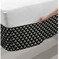 thumbnail image 2 of Art Deco Bed Skirt, Simple and Nostalgic Minimal Motif in Retro Style on Dark Background, Elastic Bedskirt Dust Ruffle Wrap Around for Bedding Decor, 4 Sizes, Charcoal Grey and Ivory, by Ambesonne, 2 of 2