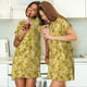 thumbnail image 4 of Fotbe Flower Bata de Dormir para Mujer con Estampado, Camisón de Algodón de Manga Corta, Ropa de Dormir Casual, 4 of 6