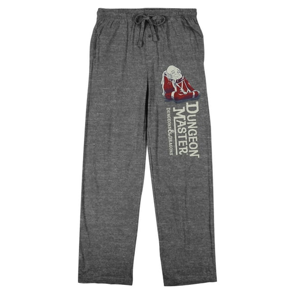 Dungeons & Dragons Dungeon Master Adult Gray Heather Sleep Pajama Pants -Medium