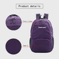 thumbnail image 4 of 20L Water-Resistant Hiking Backpack - Packable Foldable Daypack, Small Lightweight Travel Backpack, Compact Hiking Bag for Outdoor Adventures, Camping & Day Trips, 4 of 6