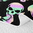 thumbnail image 5 of Manfei Cartoon Skull Quilt Full,Classic Halloween Pumpkin Lantern Full Bedspread Sets,3 Pieces,1 Coverlet and 2 Pillowcases, 5 of 7