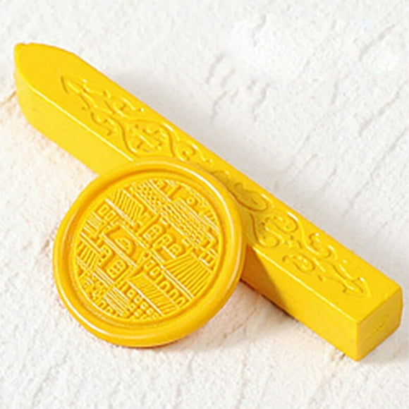 The product comes with only one long wax yellow arrow pattern coreless romantic fire paint seal wax seal wax fire paint seal and sold together with 201014ZW01