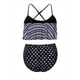 thumbnail image 3 of Ropa de talla grande Conjunto de bikini de cintura alta para mujer Trajes de baño de bikini de cuello alto de dos piezas para mujer Trajes de baño modestos,Stripe-M-Stripe-M oso de fresa Electrónica, 3 of 5