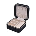 thumbnail image 4 of Caja de Almacenamiento de Joyas Cremallera Pequeña de Dos Capas con Pantalla Caja de Joyería Cuadrada Regalo de Terciopelo para Reloj Collares , Gloria joyero, 4 of 9