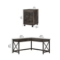 thumbnail image 4 of Key West L Shaped Desk with Lateral File Cabinet in Dark Gray - Engineered Wood, 4 of 9