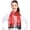 Red, variant on Women's Lightweight Music Notes Theme Silk Feeling 13" x 60" Fashion Novelty Scarf