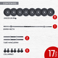 thumbnail image 2 of Kit de Pesas, Mancuernas y Barra Recta (16Kg) - Energym, 2 of 5