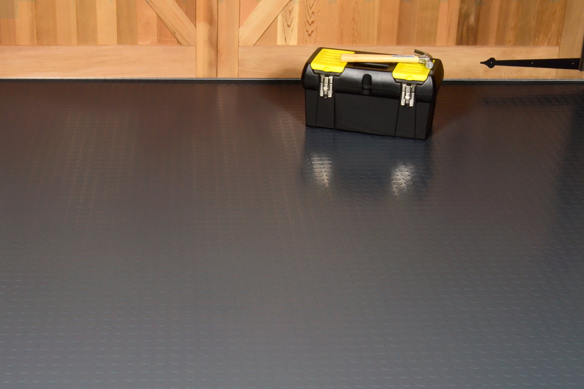 G-Floor Coin Vinyl Shed Flooring Cover - Slate Grey