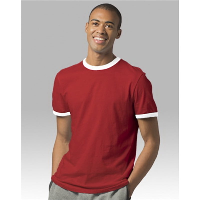Mens white and red t shirt Clearance
