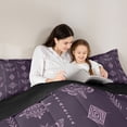thumbnail image 5 of Feelyou Hippie Moth Full Size Comforter Sets, Damask Aztec Triangle Bedding Sets, 3pcs, 5 of 8