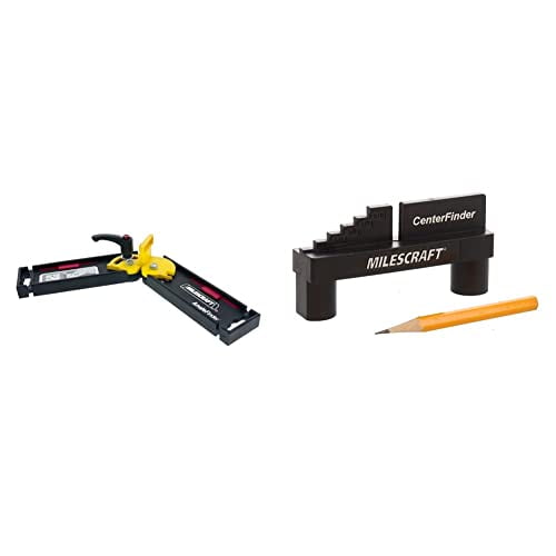 Milescraft 84020113 Angle Finder, Black &amp; 8408 Center Finder - Center Scriber and Offset Measuring &amp; Marking Tool for Woodworking