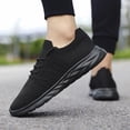 thumbnail image 3 of Tvtaop Knit Lace-Up Sneakers, Lightweight Breathable Mesh Walking Shoes, Non-Slip Comfort Casual Athletic Shoes for Daily Wear, 3 of 5
