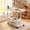 White Three-Layer - Recommended Three-Layer Thickened Steel Pipe, variant on Adjustable Height Mobile Craft Storage Table with Double Shelves & 4 Silent 360° Wheels, Multifunctional Sewing Knitting Work Desk Black White for Bedroom Living Room