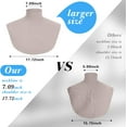 thumbnail image 4 of YEKEYI Turtleneck Dickey Extra Large Fake Collar Detachable Dickey Collar Half Mock Turtleneck for Men Women, 4 of 7