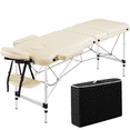 thumbnail image 1 of Topeakmart 3 Fold Adjustable Massage Table Portable Salon Bed Spa Table with Hand Pallet Cream, 1 of 16