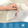 thumbnail image 3 of Yayeee Kitchen Curtains Tier Pair Light Filtering 27"x24" Rod Pocket Short Cafe Window Panel, Light Brown Pattern, 3 of 7
