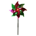 thumbnail image 2 of 2 Pack Flower Pinwheels Wind Spinners for Yard and Garden, Sequined Reflective Windmill Ornament Spinner for Patio Lawn Party Outdoor, 2 of 3