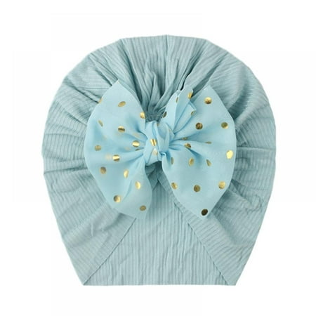 

Slopehill Solid Nursery Hospital Turban Hat Cap Beanie Bonnet with Big Bow for Baby Girls Toddlers Infants Kids