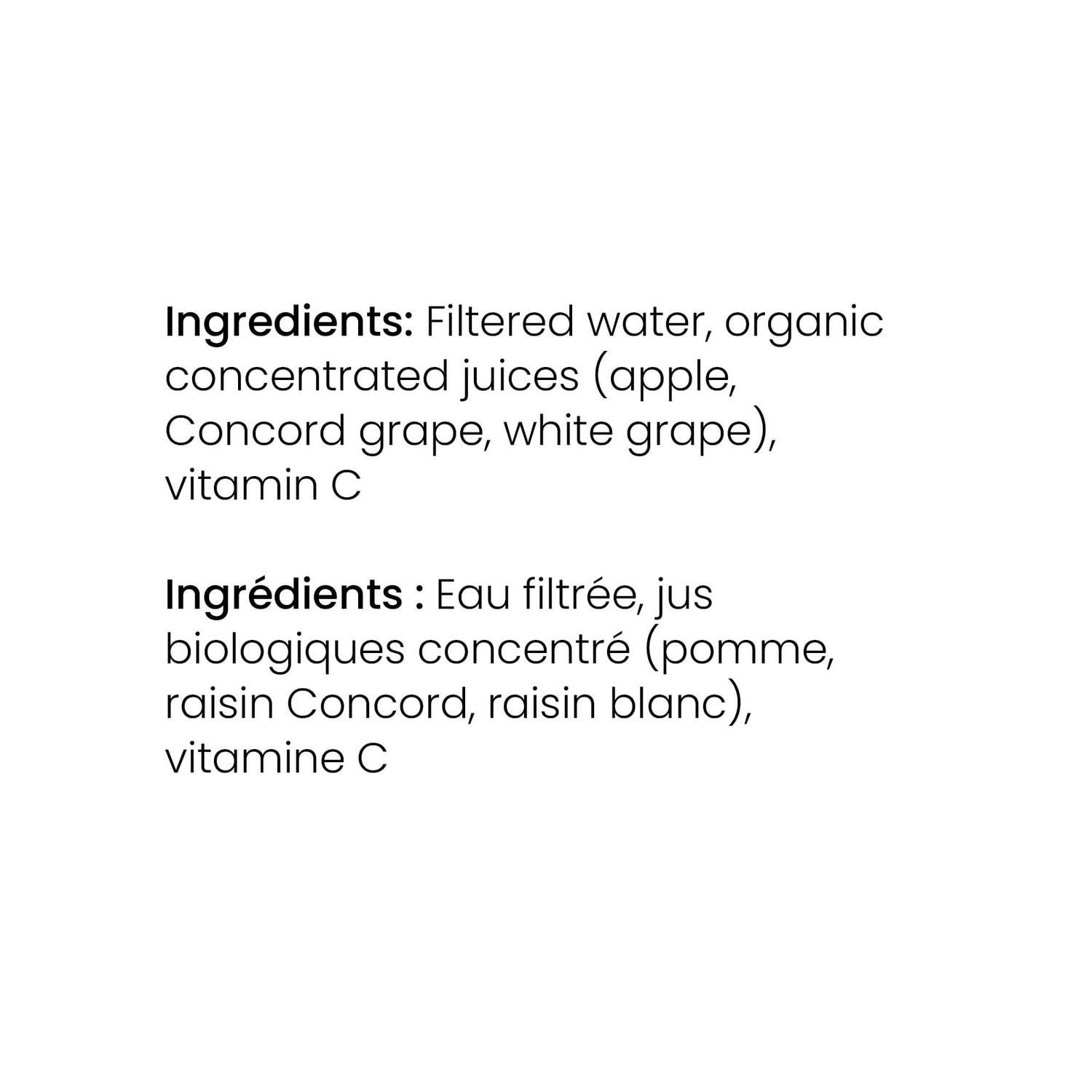 Mélange de jus de fruits pomme et raisin biologique Kiju 1 litre