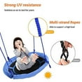 thumbnail image 4 of YACOOL Saucer Swing Set with Frame, Heavy Duty A-Frame Metal Swing Stand and Adjustable Hanging Rope, Strong UV Resistance Round Swing 440lbs Swing Set for Backyard Playground Park, 4 of 6