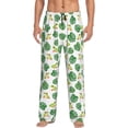 thumbnail image 1 of Fotbe Frogs And Tropical Leaves Pantalones de Pijama para Hombre, Pantalones de Dormir, Pantalones de Casa con Cintura Ajustable y Bolsillos-Large, 1 of 6