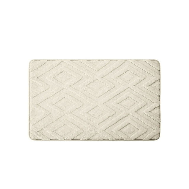 Leodye 1PCS Thick Non-slip Bathroom Carpet - Soft Comfortable Decorative Rug, Suitable for Bathroom/Bedroom/Corridor/Kitchen -23.6*15.7in