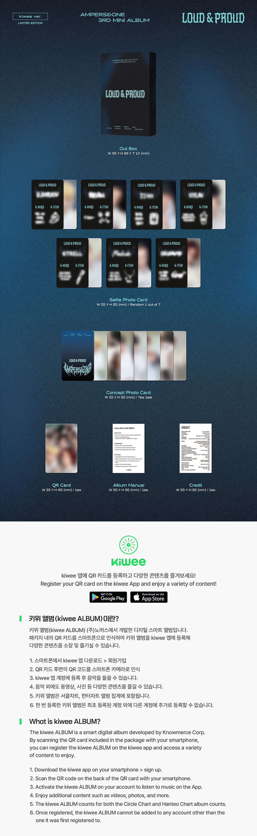 AMPERS&ONE - [LOUD & PROUD] 3rd Mini Album LIMITED Edition KIWEE Version