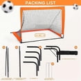 thumbnail image 4 of Black Children'S Football Goal Portable Foldable Mobile Training Football Goal, 4 of 5