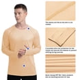 thumbnail image 3 of WELIGU Men's Long Sleeve Shirts Lightweight UPF 50+ T-Shirts Fishing Khaki Size Male L, 3 of 6