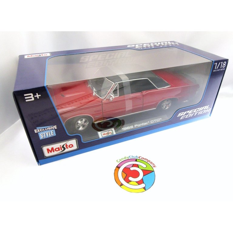 マイスト　1/18 1965 Pontiac 1/18 Maisto 1965 Pontiac GTO Hurst (Metallic Blue) Diecast Car