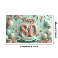 thumbnail image 3 of Decorative Design Happy Birthday Banner Golden Theme 80th Birthday Party Decoration for Birthday Party Event Celebration Milestone Celebration Indoor Decoration, 3 of 8