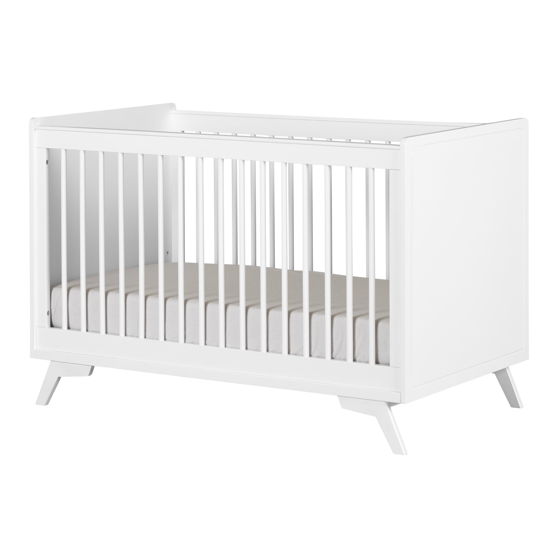 South Shore Milos, Mid-century Glam Crib, Crib White