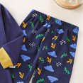 thumbnail image 6 of TOWED22 Toddler Baby Girl Boy Clothes Set 2 Piece Long Sleeve Sweatshirt Tops and Casual Pants Cartoon Graphic Print Fall Winter Outfits Clothing(Dark Blue,5-6 Y), 6 of 6
