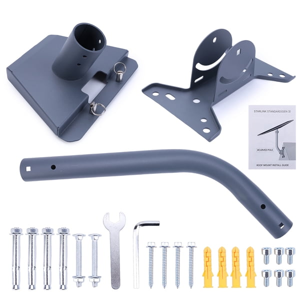 360 Degree Adjustable Antenna Wall Mount Pole Mounting Kit Compatible for Starlink Gen 3/V4 Internet Kit Satellite