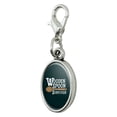thumbnail image 2 of Wooden Spoon Survivor Funny Antiqued Bracelet Pendant Zipper Pull Oval Charm with Lobster Clasp, 2 of 3